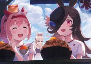 Plakat A3 anime gra Uma Musume Pretty Derby
