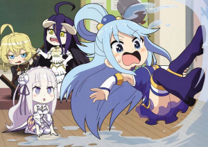 Plakat A3 anime Isekai Quartet