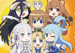 Plakat A3 anime Isekai Quartet