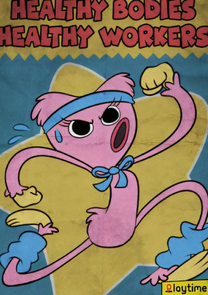 Plakat A3 gra Poppy Playtime Huggy Wuggy