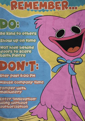 Plakat A3 gra Poppy Playtime Huggy Wuggy