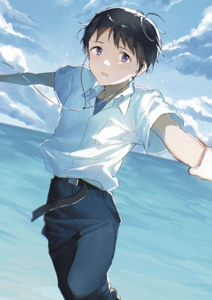 Plakat A3 anime Neon Genesis Evangelion Shinji
