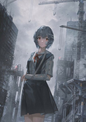 Plakat A3 anime Neon Genesis Evangelion Rei