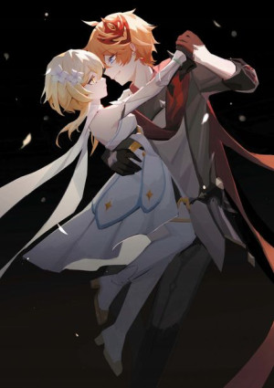 Plakat A3 Genshin Impact Childe i Lumine PROMOCJA