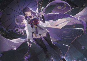 Plakat A3 Genshin Impact Raiden Shogun PROMOCJA
