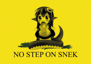 Plakat A3 Flaga Libertarian Gadsdenka PROMOCJA