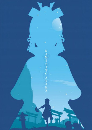 Plakat A3 Genshin Impact Ayaka PROMOCJA!
