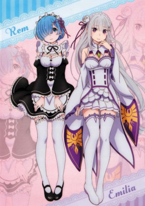 Plakat A3 Re:ZERO Rem i Emilia PROMOCJA