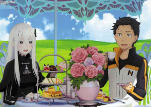 Plakat A3 Re:ZERO Subaru i Echidna PROMOCJA