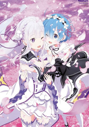 Plakat A3 Re:ZERO Rem i Emilia PROMOCJA