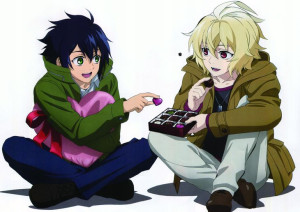 Plakat A3 Owari no Seraph Mika i Yuu