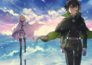 Plakat A3 Owari no Seraph Mika i Yuu