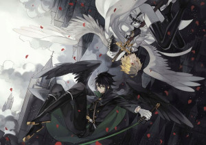 Plakat A3 Owari no Seraph Mika i Yuu