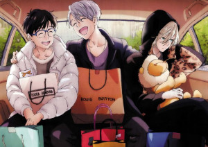 Plakat A3 Yuri on Ice Yuri, Victor i Yurio