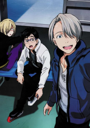 Plakat A3 Yuri on Ice Yuri, Victor i Yurio
