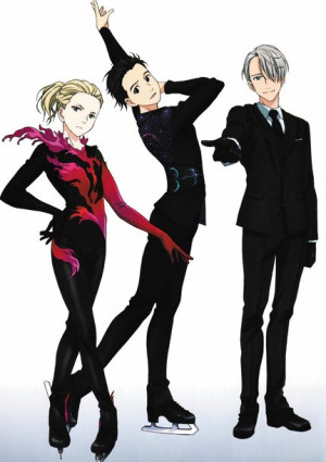 Plakat A3 Yuri on Ice Yurio, Yuri i Victor