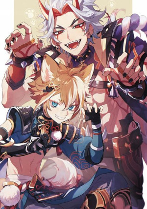 Plakat A3 Genshin Impact Itto i Gorou