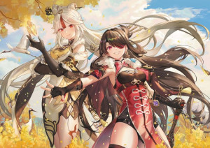 Plakat A3 Genshin Impact Beidou i Ningguang PROMO