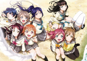 Plakat A3 Love Live Rin, You i RIko