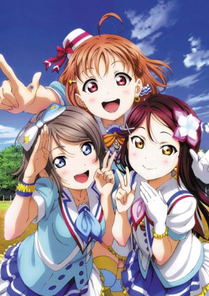 Plakat A3 Love Live Rin, You i RIko
