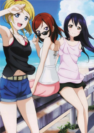 Plakat A3 Love Live Eri, Maki i Umi