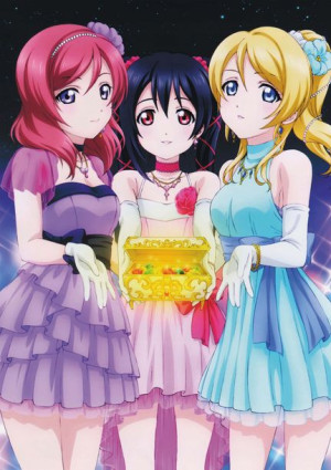 Plakat A3 Love Live Niko, Maki i Eri