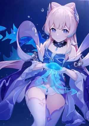 Plakat A3 Genshin Impact Sangonomiya Kokomi