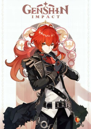 Plakat A3 Genshin Impact Diluc