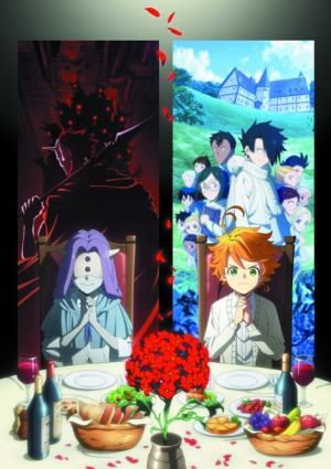 Plakat A3 Yakusoku no Neverland Emma i Nausica