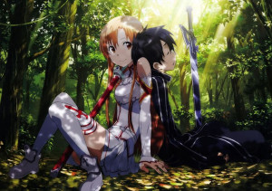 Plakat A3 Sword Art Online SAO Asuna i Kirito