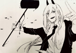 Plakat A3 anime Chainsaw Man Power