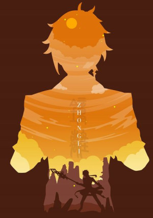 Plakat A3 Genshin Impact Zhongli