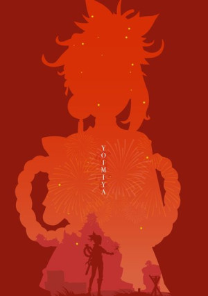 Plakat A3 Genshin Impact Yoimiya