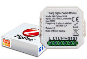 Przekaźnik Dopuszkowy 1ob Zigbee Tuya Działa Bez N