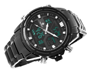 Zegarek Męski Perfect A8027-4 Dual Time Iluminacja