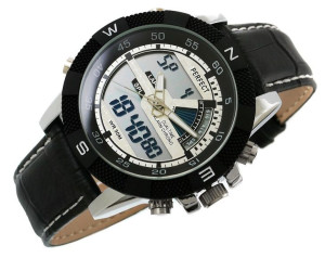 Zegarek Męski PERFECT KANONIER LCD DUAL TIME A857-1