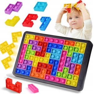 Pop It Klocki Popit Tetris Puzzle Układanka Bąbele
