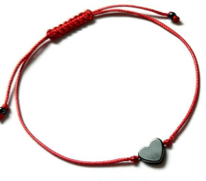 Bransoletka szczęścia amulet talizman serce hematyt ochrona