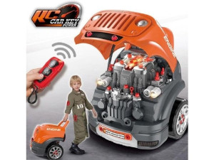 Zestaw Mechanika, Samochód Auto Silnik Do Rozkręcania, Warsztat 61 El.