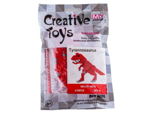 Koraliki do prasowania Wersja 3D, TYRANOZAUR, T-REX, DINOZAUR, Saszetka