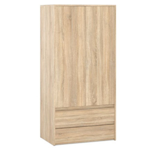 Szafa Z Szufladami Dąb Sonoma 2d2sz Garderoba 90cm Nowoczesna