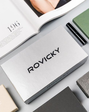 Portfel damski w kształcie piórnika z bawolej skóry naturalnej, RFID - Rovi