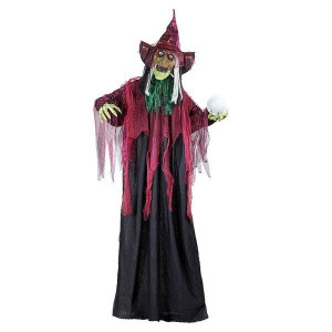 Dekoracja Gadająca Wiedźma Led Halloween Kula