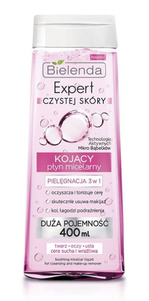 Bielenda Expert Czystej Skóry Kojący Płyn Micelarny 3W1 400Ml