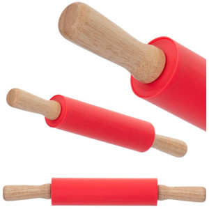 Wałek Do Ciasta Silikonowy 38cm Czerwony
