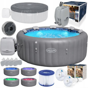 Basen Spa Z Bąbelkami Hydromasaż Bestway Santorini