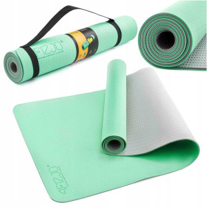 Mata Do Ćwiczeń Joga Fitness Pilates 4mm Miętowa
