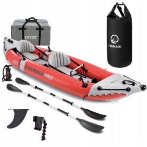 Kajak Excursion 2os Pro Wiosła Pompka Intex 68309