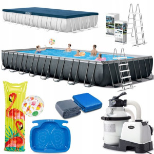 Basen prostokątny pompa 975x488cm INTEX Zestaw 8w1