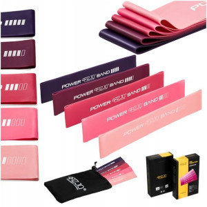 Zestaw 5 Gum Do Ćwiczeń Mini Band 4fizjo Fitness